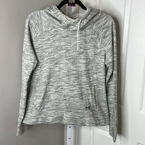 Under Armour Fleece Lined Hoodie Sweatshirt Sz Medium Heathered Grey Storm